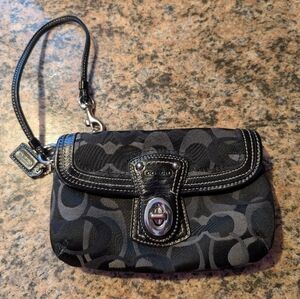 Black Coach Wristlet